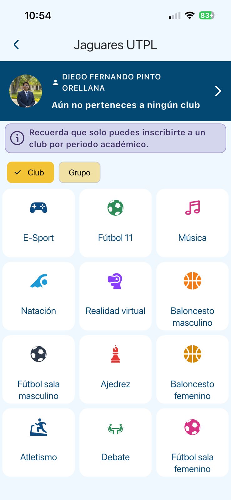 Captura de pantalla de UTPL+